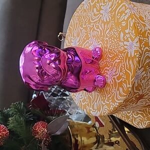 🩷Cute Pink Matallic Sitting Bulldog Figurine Statue🩷